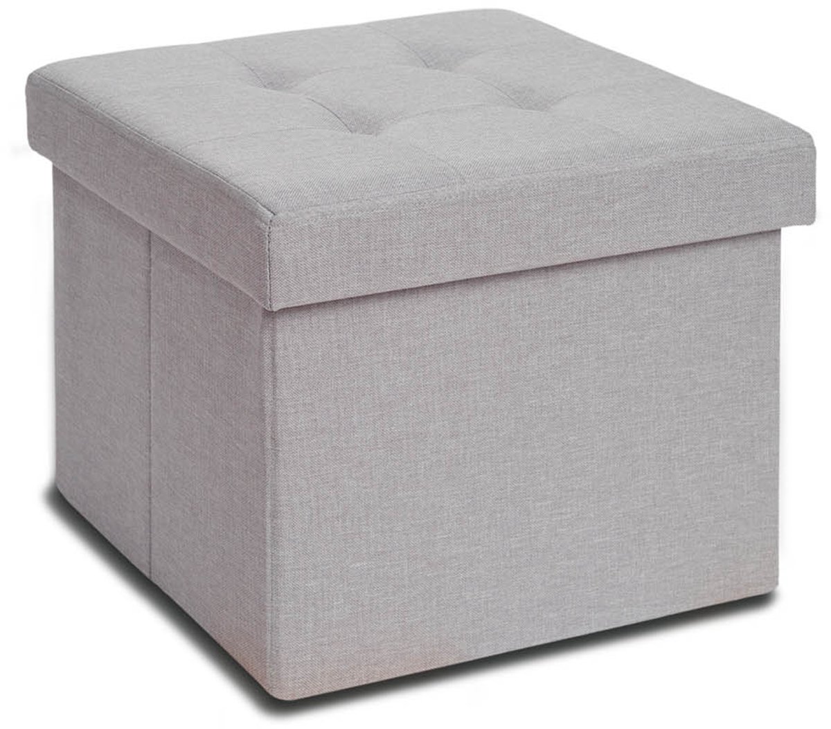 Blumtal Zitbank met Opbergruimte - 41x31x31cm - Hocker met opbergruimte - Lichtgrijs