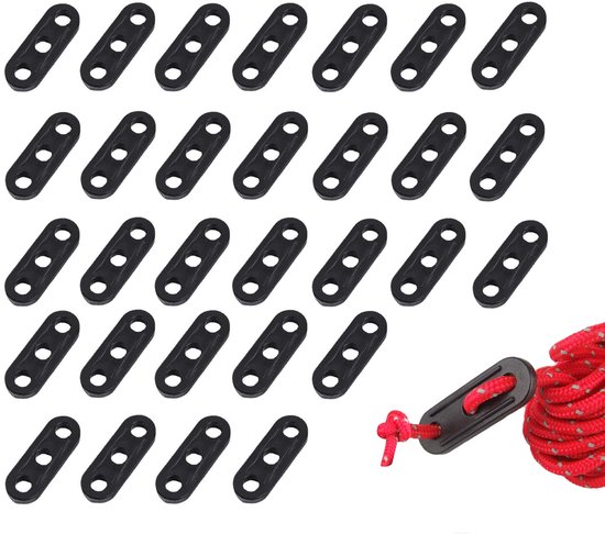 Tentlijnspanner, koordspanner, touwspanner, guyline koord, tent, windtouw, gesp, guyline, 10 windtouwgespen, aluminiumlegering, guyline windtouw, koordversteller voor cam, trompet-rood