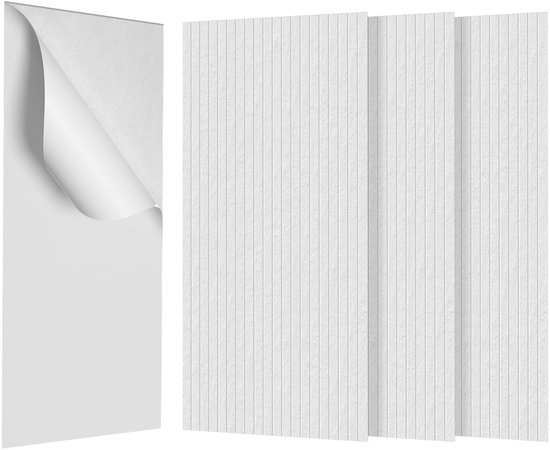 4x Rechthoekige Akoestische Panelen – Geluidsabsorptie & Studio Akoestiek – Wit – voor KTV, Studio & Bar