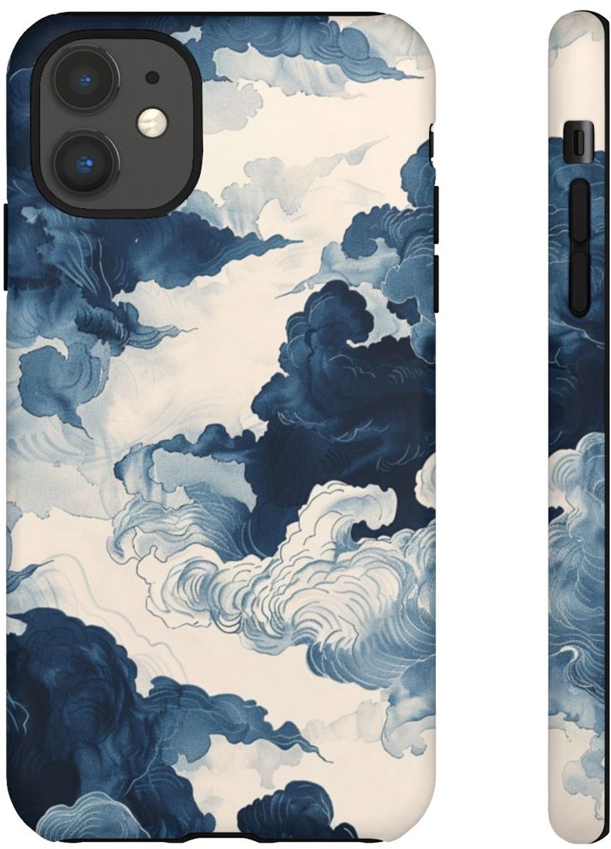 Wolken en Lucht Inktillustratie – Telefoonhoesje Geschikt voor iPhone 11