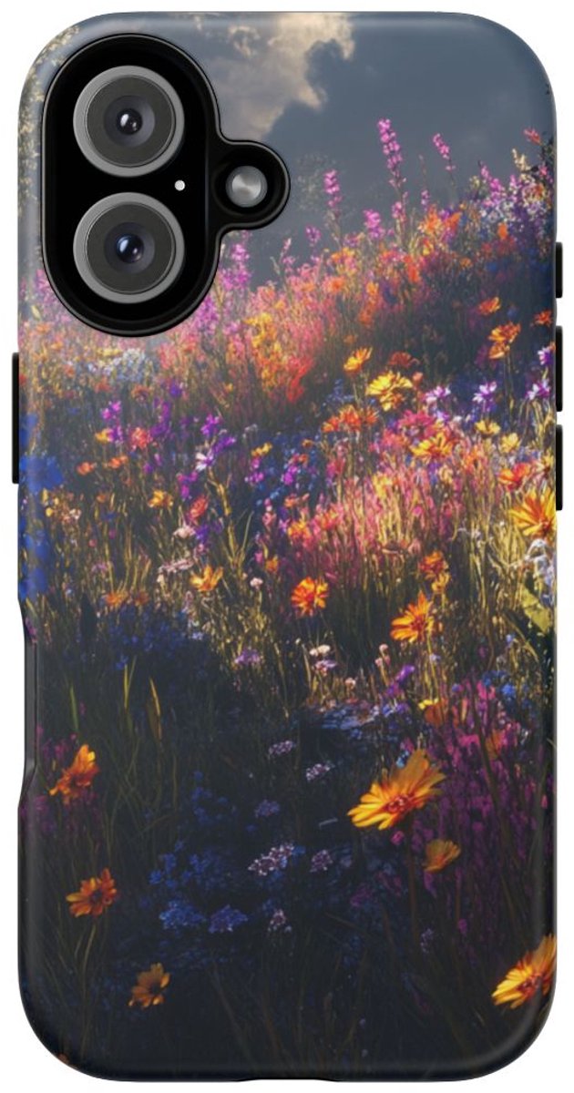 Levendige Wilde Bloemen – Telefoonhoesje Geschikt voor iPhone 16