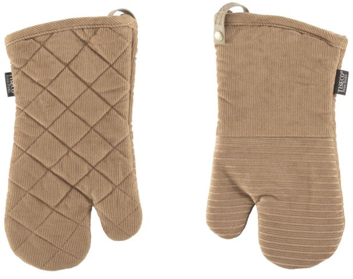 Tiseco - Ovenwant VELMAR - SET/2 - siliconen grip - 17x33 cm, taupe