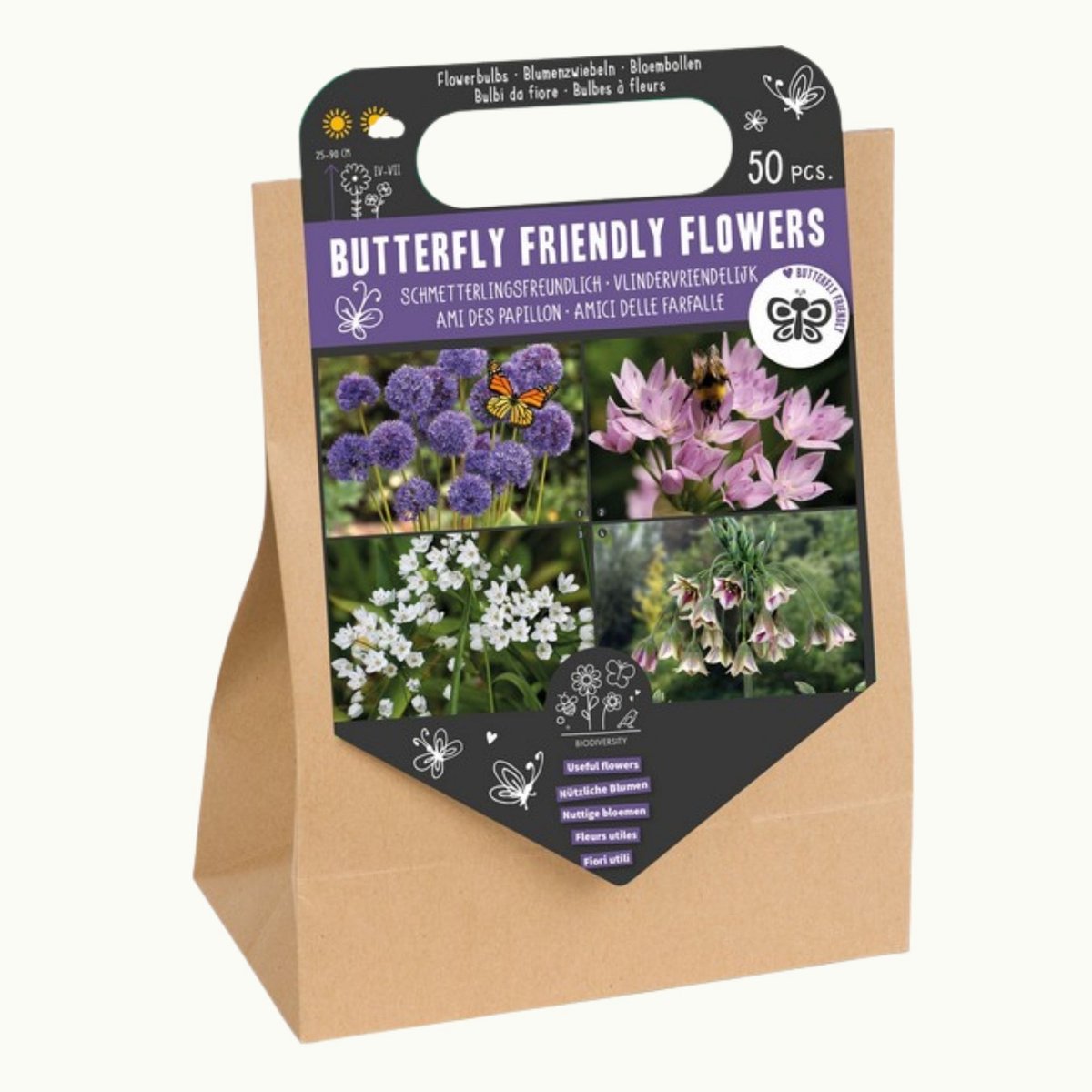 Butterfly Friendly Flowers - 50 bloembollen - Bijen-Vlinders - Geurend - Snijbloemen - Voorjaarsbollen - Zomerbollen - bloeit in April / Mei / Juni