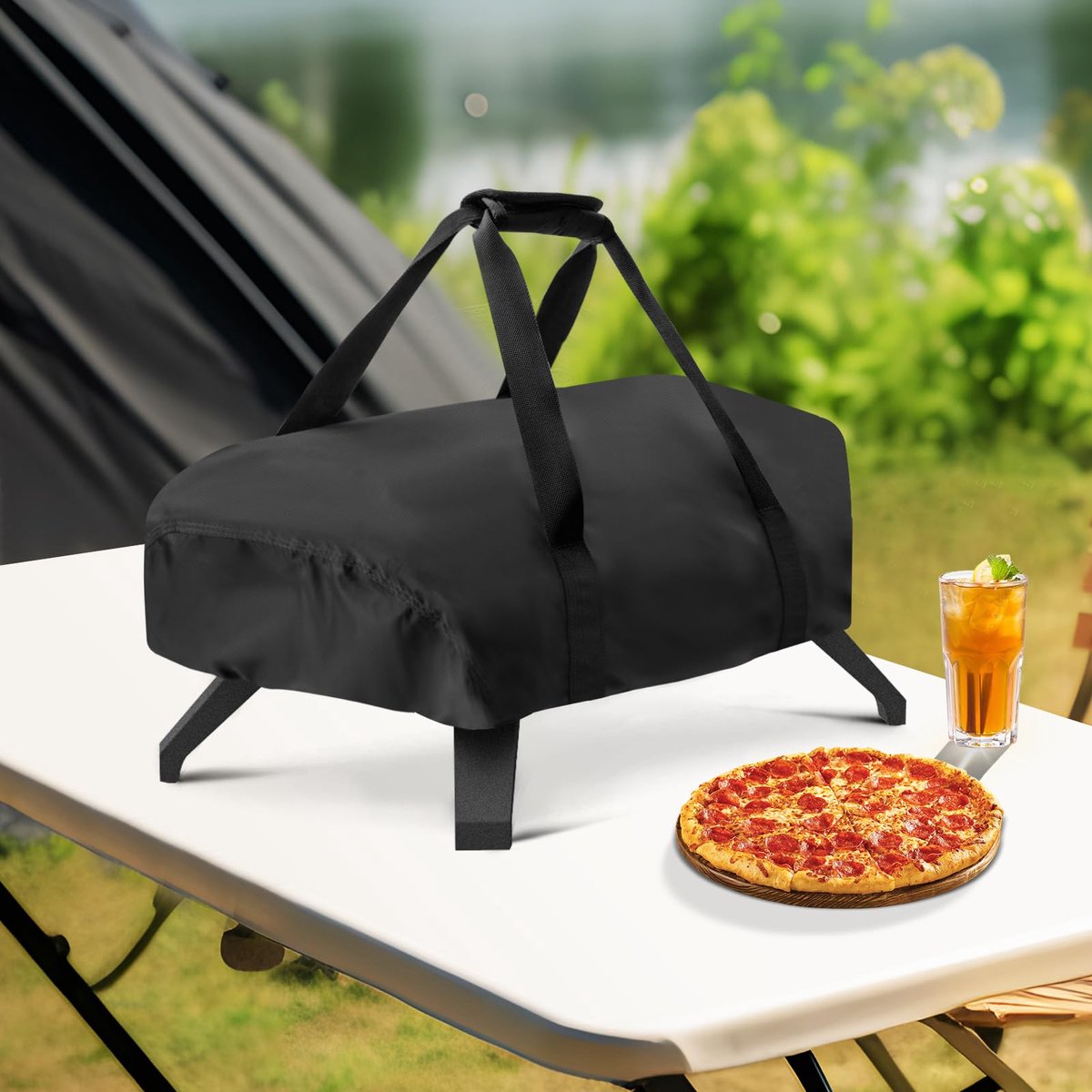 Pizzaovenhoes - 420D Waterdicht Stofdicht Weerbestendig - Voor Bertello Houtgestookte Pizzaoven – foto 5