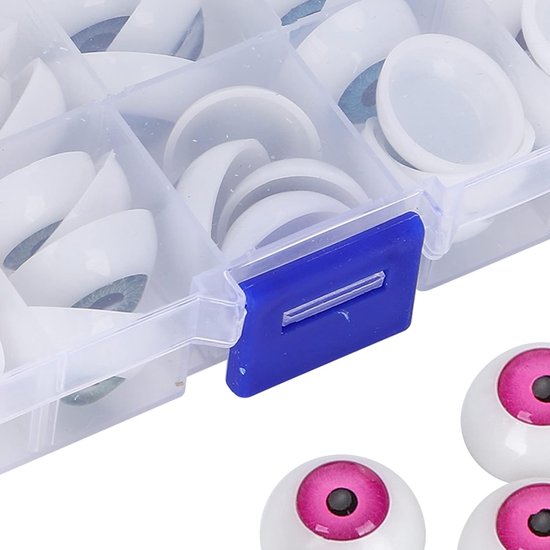 Halfronde Acryl Pop Beer - Ambachtelijke Plastic Ogen - Realistische Acryl Ogen voor Halloween Rekwisieten - Kleurrijke DIY Beer Ambachten Materialen voor Doe-het-poppen (20MM40 een doos) — afbeelding 2