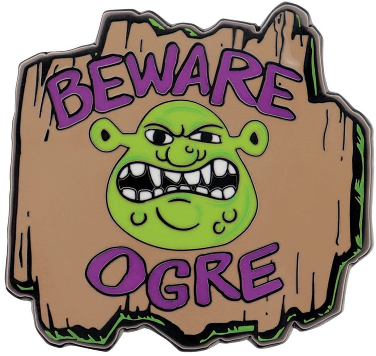 Shrek Pin Badge Beware Ogre Limited Edition
