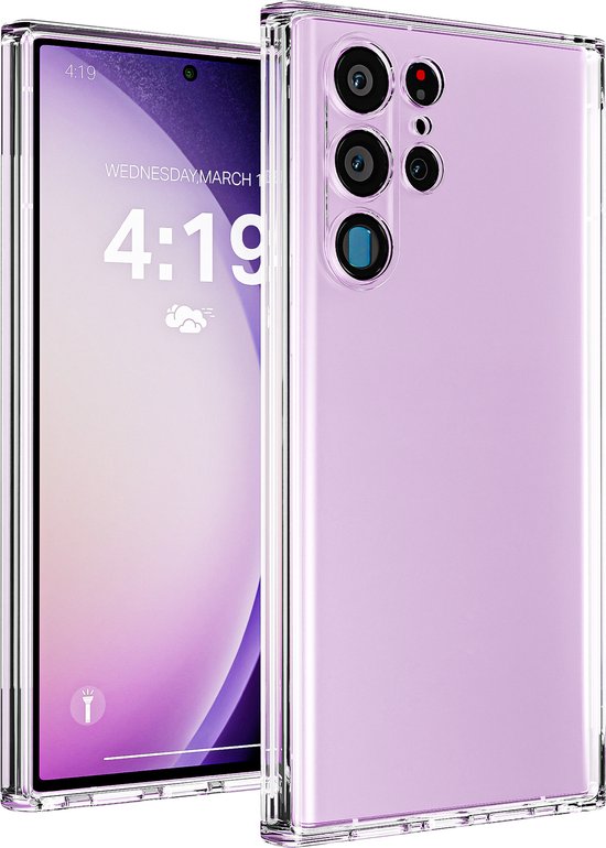 Transparant shockproof hoesje Samsung Galaxy S23 Ultra – schokbestendig tot 2 meter, dun, soepel knopgevoel