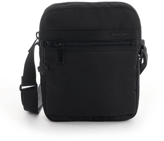 Hedgren RUSH – Mini sac bandoulière vertical avec protection RFID – Déperlant – Léger – Noir