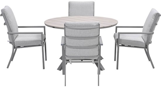 Foto: Garden impressions senja tuinset 5 delig valley sand tulli tuintafel 122x75 cm light teak vironwood