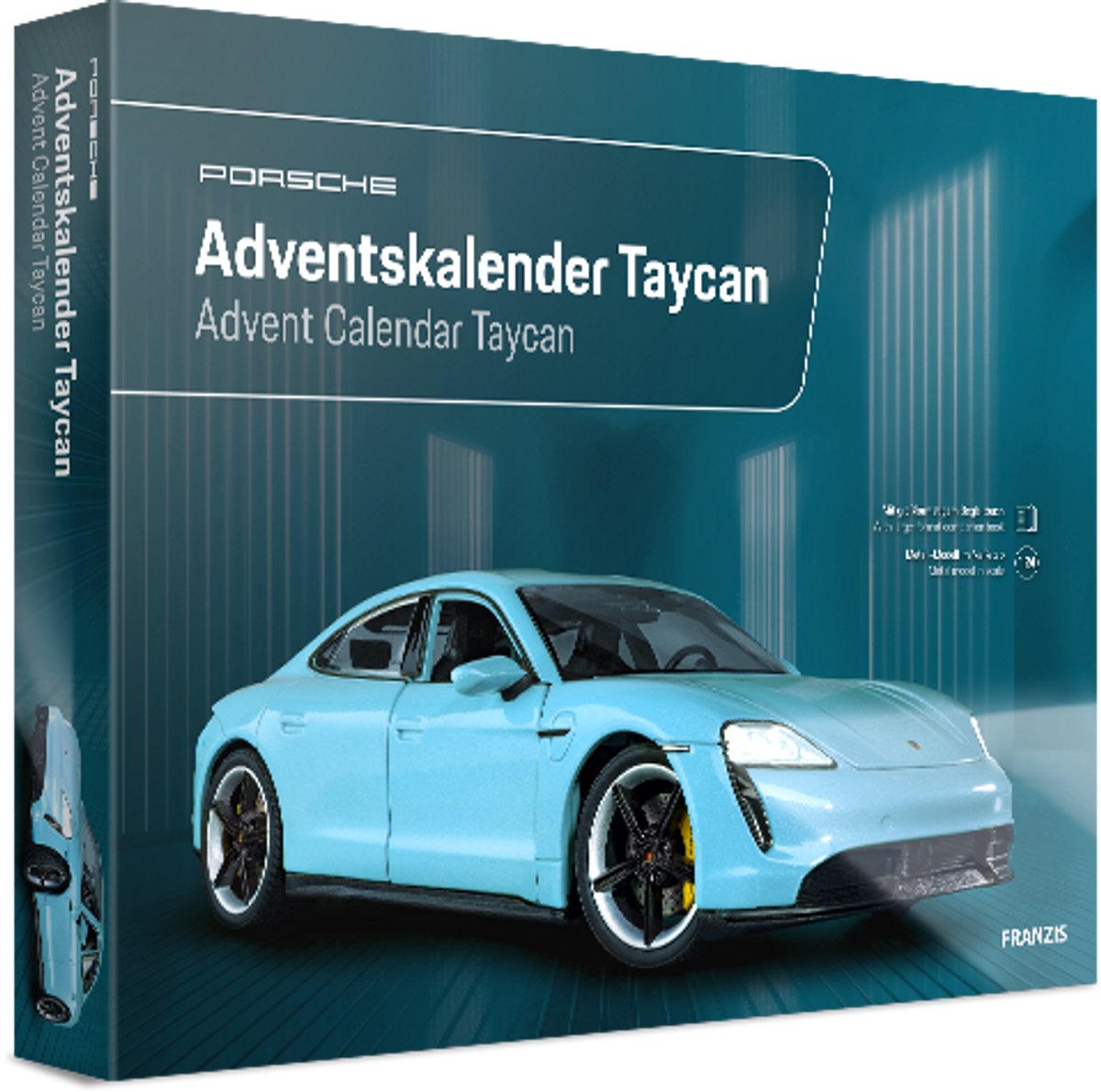 Franzis Adventskalender - 67203-2 Porsche Taycan - Metalen Modelbouwpakket - 1:24