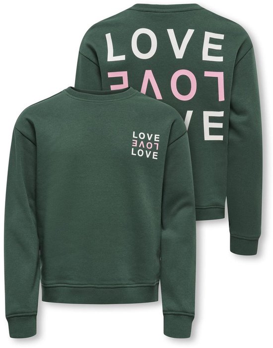 Foto: Only kogcamine l s oversize o neck cs swt meisjes trui pineneedle love cloud dancer sea pink