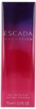 Doosje Escada Magnetism, Eau de Parfum, 75 ml, met paars naar roze gradiënt.
