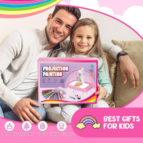 RFWR® Creatieve Tekenprojector voor Kinderen met 72 Motieven en Tekenaccessoires van RFWR — afbeelding 5