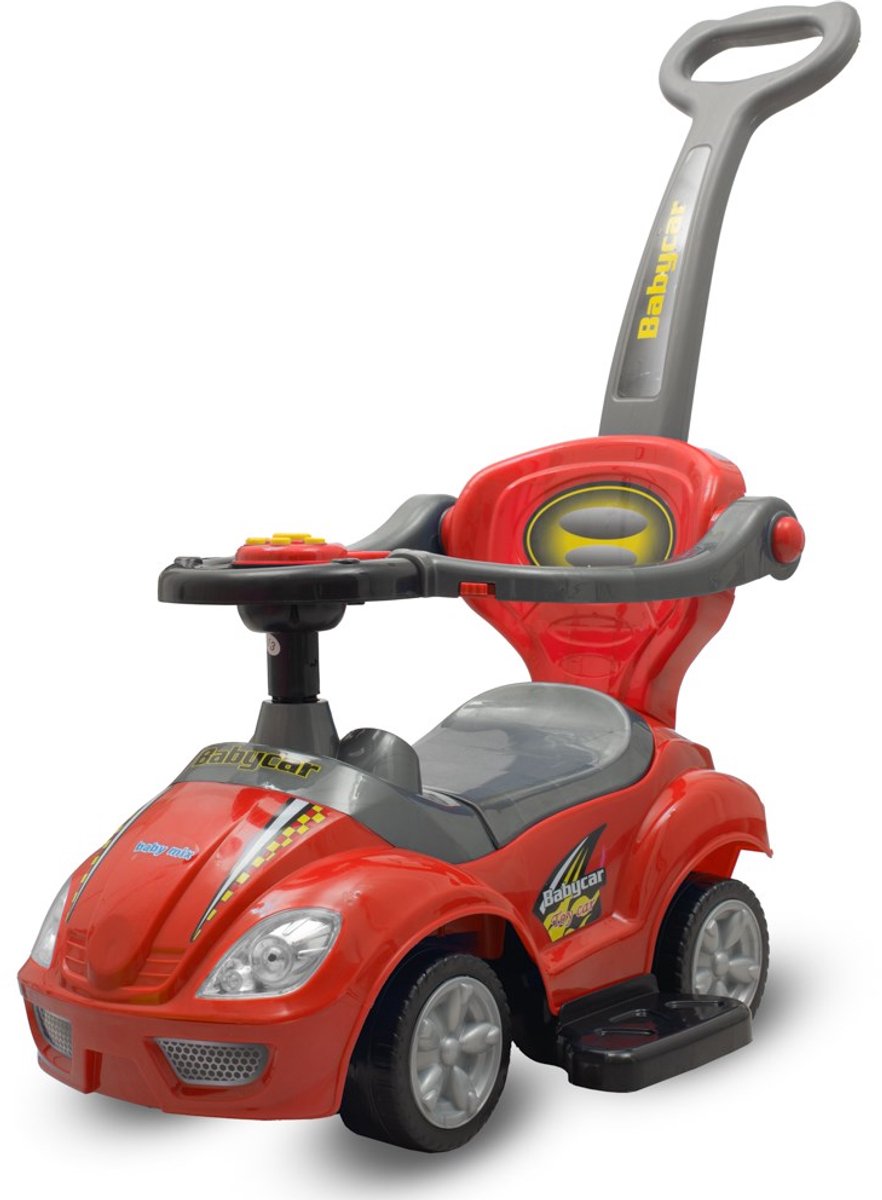 Baby Mix 3in1 Mega Car Rood Loopauto - Loopwagen met muziek