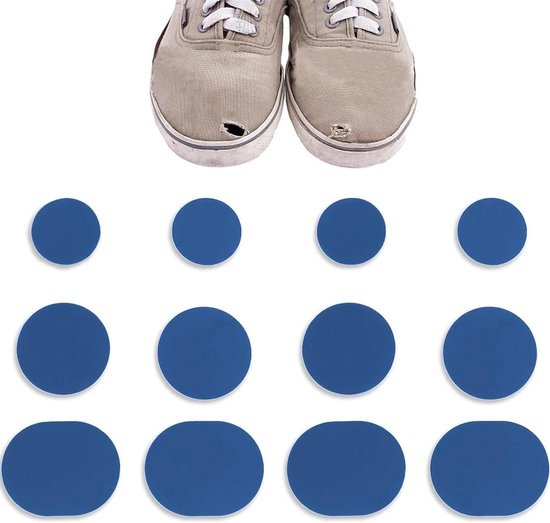 Zelfklevende reparatiepatches, 6 stuks schoenhakken, reparatiepatch voor sneakers, gaten, ronde zelfklevende hielpatches, schoenpatches, hielbeschermingsset voor sportschoenen, stoffen schoenen (wit