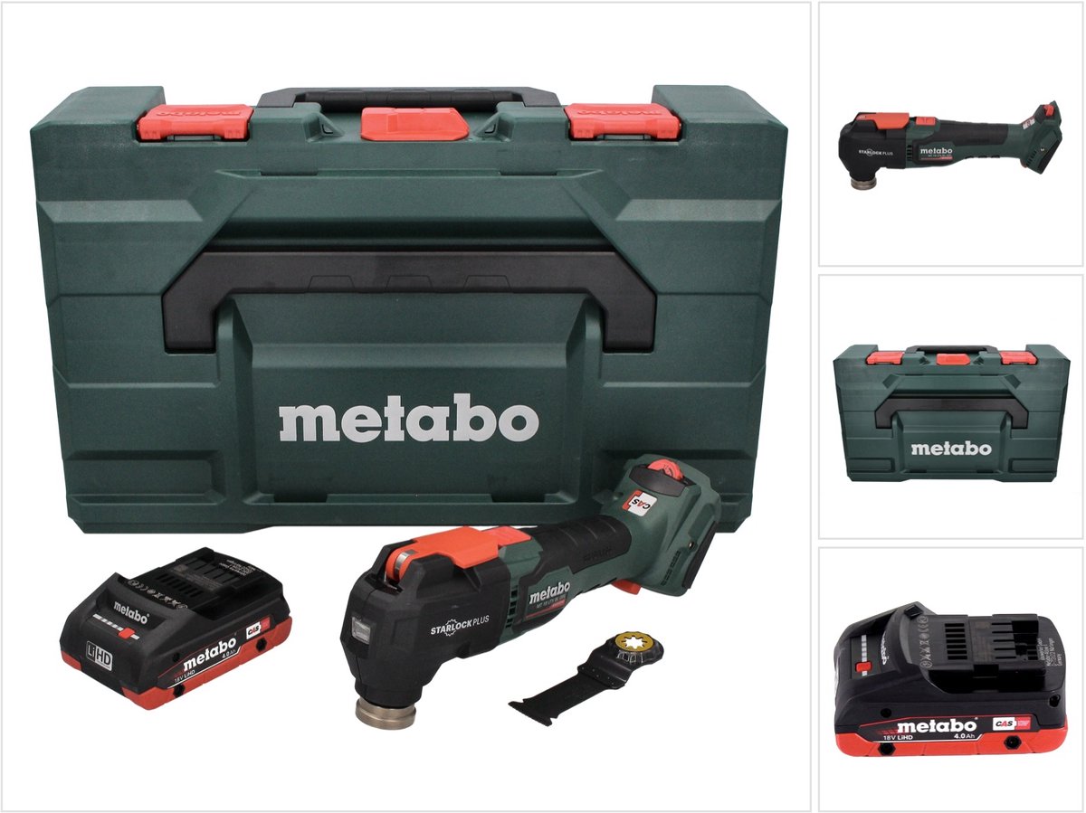 Metabo MT 18 LTX BL QSL accu multigereedschap 18 V Brushless Starlock Plus + 1x accu 4.0 Ah + metaBOX - zonder lader