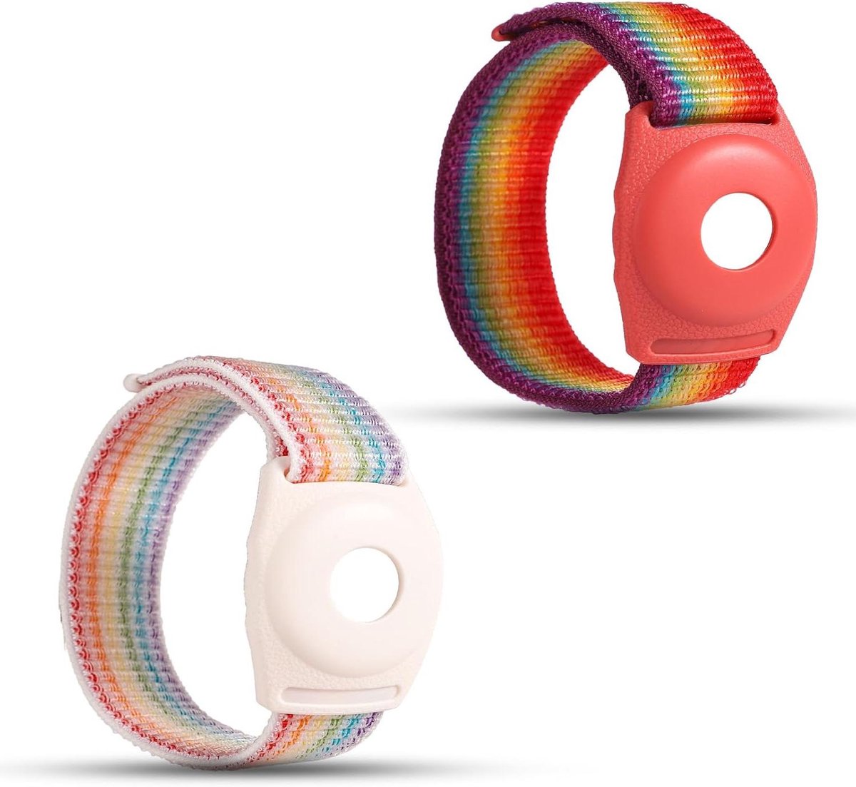 Allecto Plus - Verstelbare Armband voor Medallion Cruise - 2 Stuks - Nylon Polsband Accessoires - Heren Dames - Rood Roze - Magische Plakband - Beschermende Horlogeband - Princess Medallion.