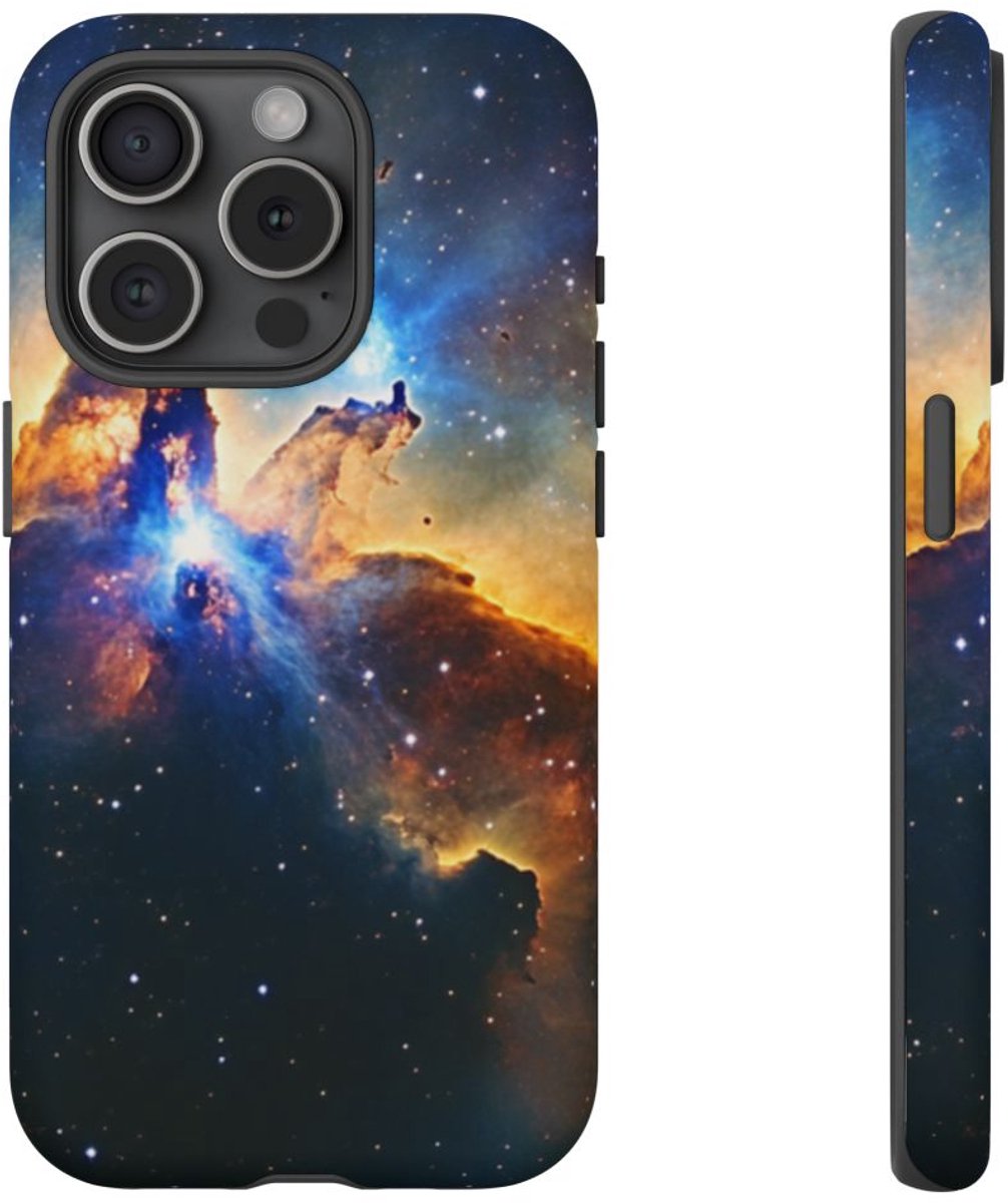 Kleurrijke Nevel in de Ruimte – Telefoonhoesje Geschikt voor iPhone 15 Pro