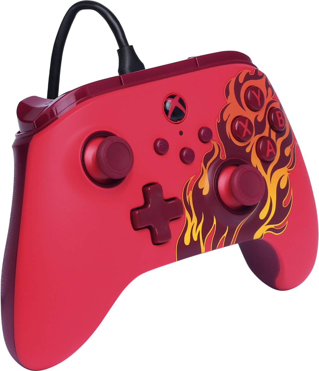 PowerA Advantage Bedrade Controller - Xbox Series X|S - Rood Vuur - 3m USB-kabel – foto 2