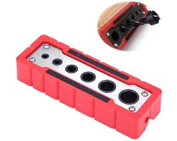 Boorhulp - boorgeleiding - boorhulp met 6 stopcontacten - verticaal boren - rechthoekig voor nauwkeurig boren op oppervlakken - ronde materialen en randen