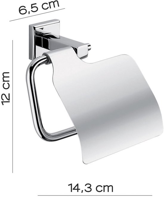 Gedy G-Singapore, Porte Papier Toilette Couvert, Finition chromée, Dimensions 15 x 14,3 x 6,8 cm et Poids 0,3 kg, Porte Rouleau en Acier Inoxydable et Gedy G-Singapore, Porte Papier Toilette Couvert, Finition chromée, Dimensions 15 x 14,3 x 6,8 cm et Poids 0,3 kg, Porte Rouleau en Acier Inoxydable et