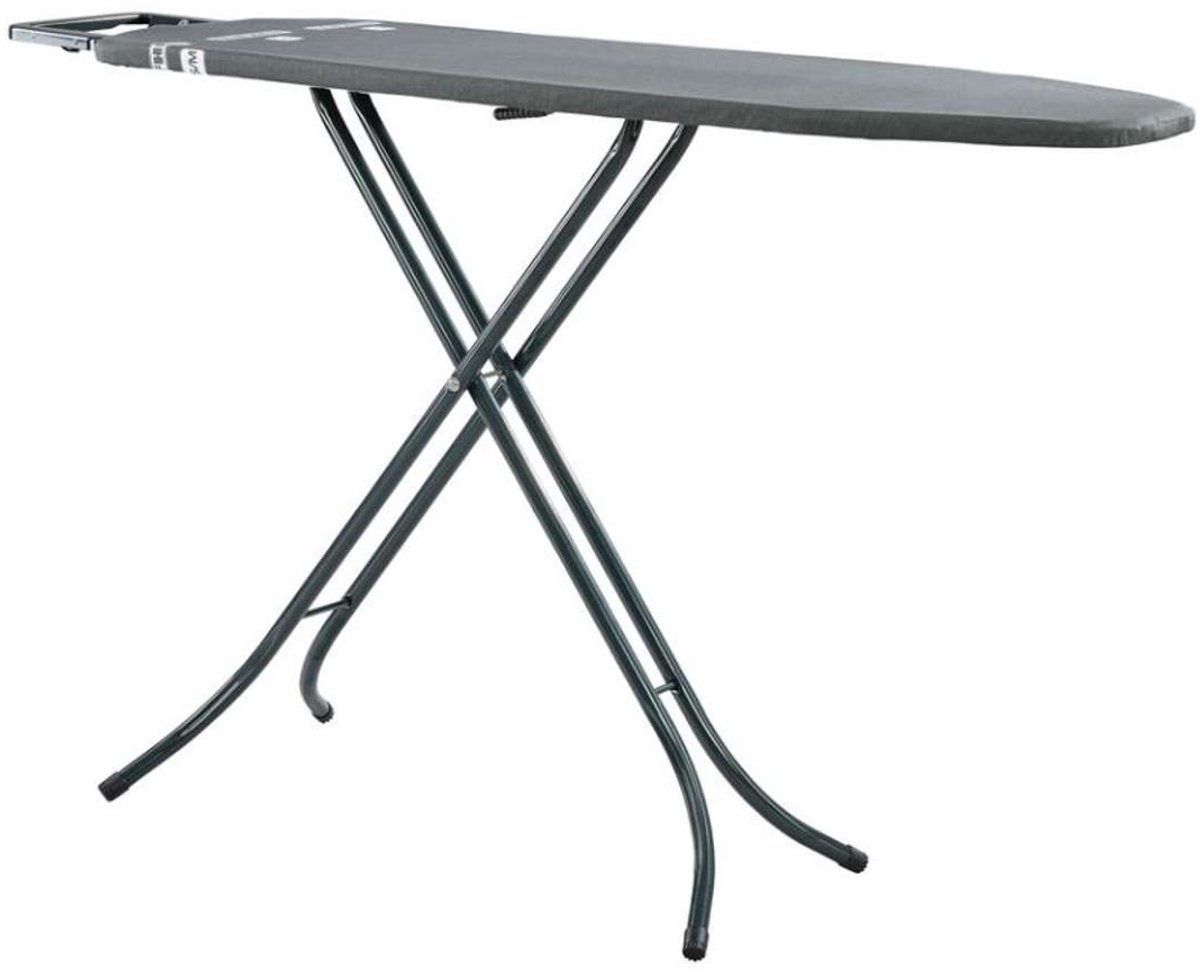 Leifheit strijkplank Classic M - 120 x 38 cm strijkvlak - in hoogte verstelbaar - zwart