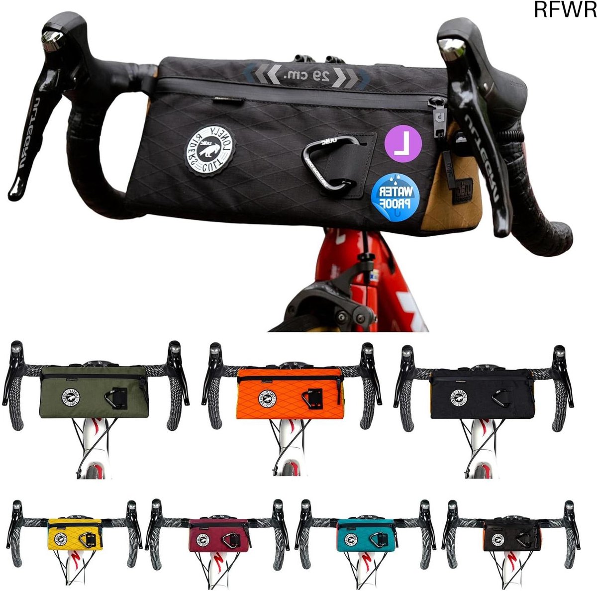 RFWR® Driehoekige Fietsstuurtas - Waterdicht Nylon, 3,2L Capaciteit, Voor MTB en E-bikes