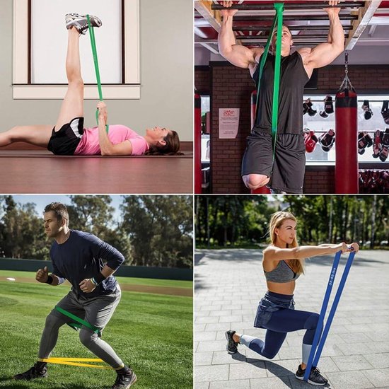POWERFUL X Weerstandsbanden Met Deuranker En Handgrepen Weerstandsbanden Fitnessbanden Voor Krachttraining Training Vrouwen Mannen Yoga Fysiotherapie 673300610