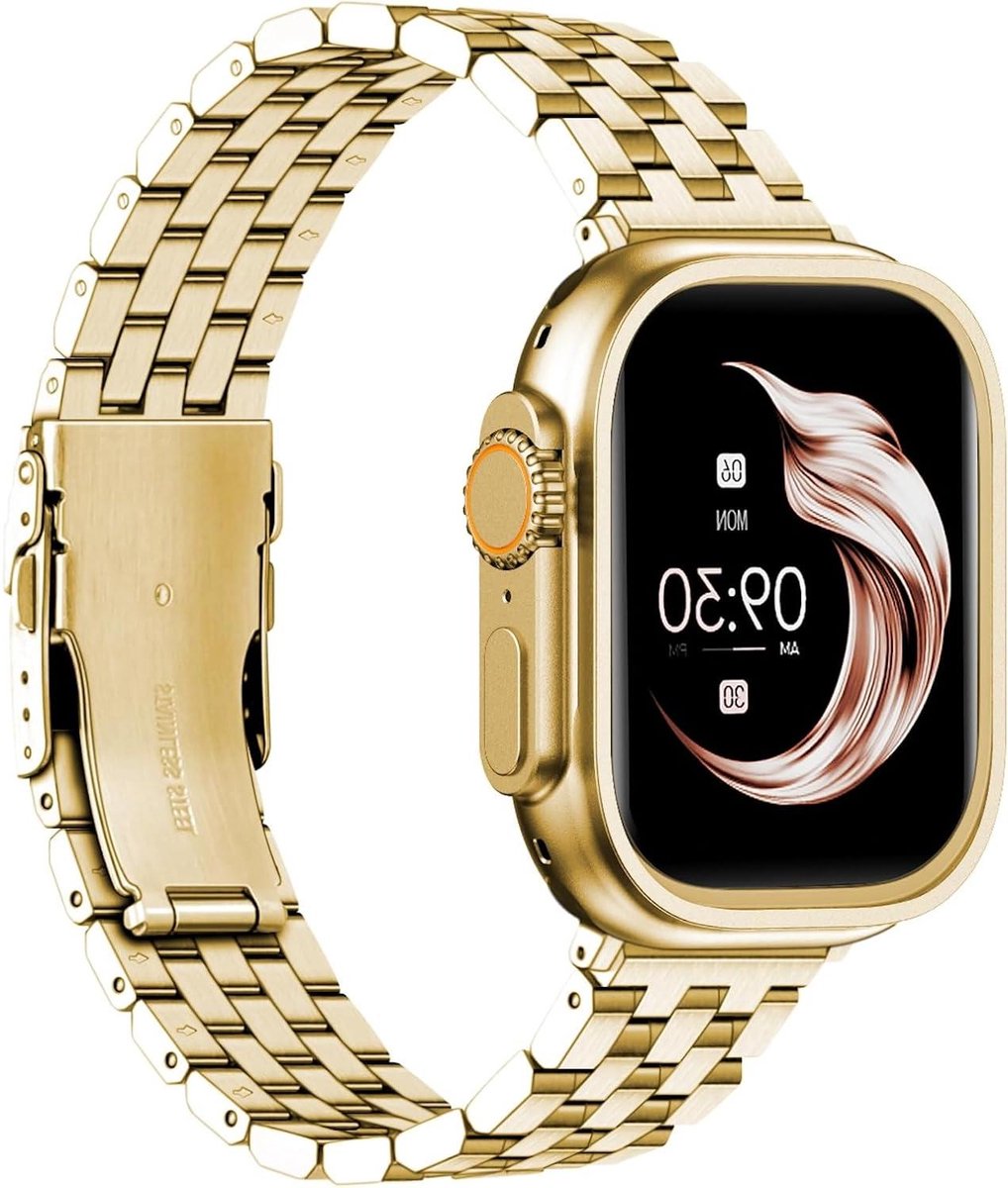 Allecto Premium - Roestvrijstalen horlogeband voor dames | Metalen vervangingsarmband compatibel met Apple Watch SE Series 6 5 4 3 2 1 | Mode-armband Sport