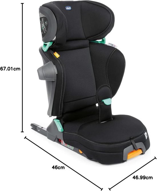 Booster Seat BabyGO Zitverhoging Bursa IV Volgens De Nieuwe I-Size Norm - Kinderzitverhoging Met Verstelbare Isofix - Kinderzitje/autostoel Voor Kinderen (125-150 Cm) Zwart BabyGO Bursa IV 125-150 Cm