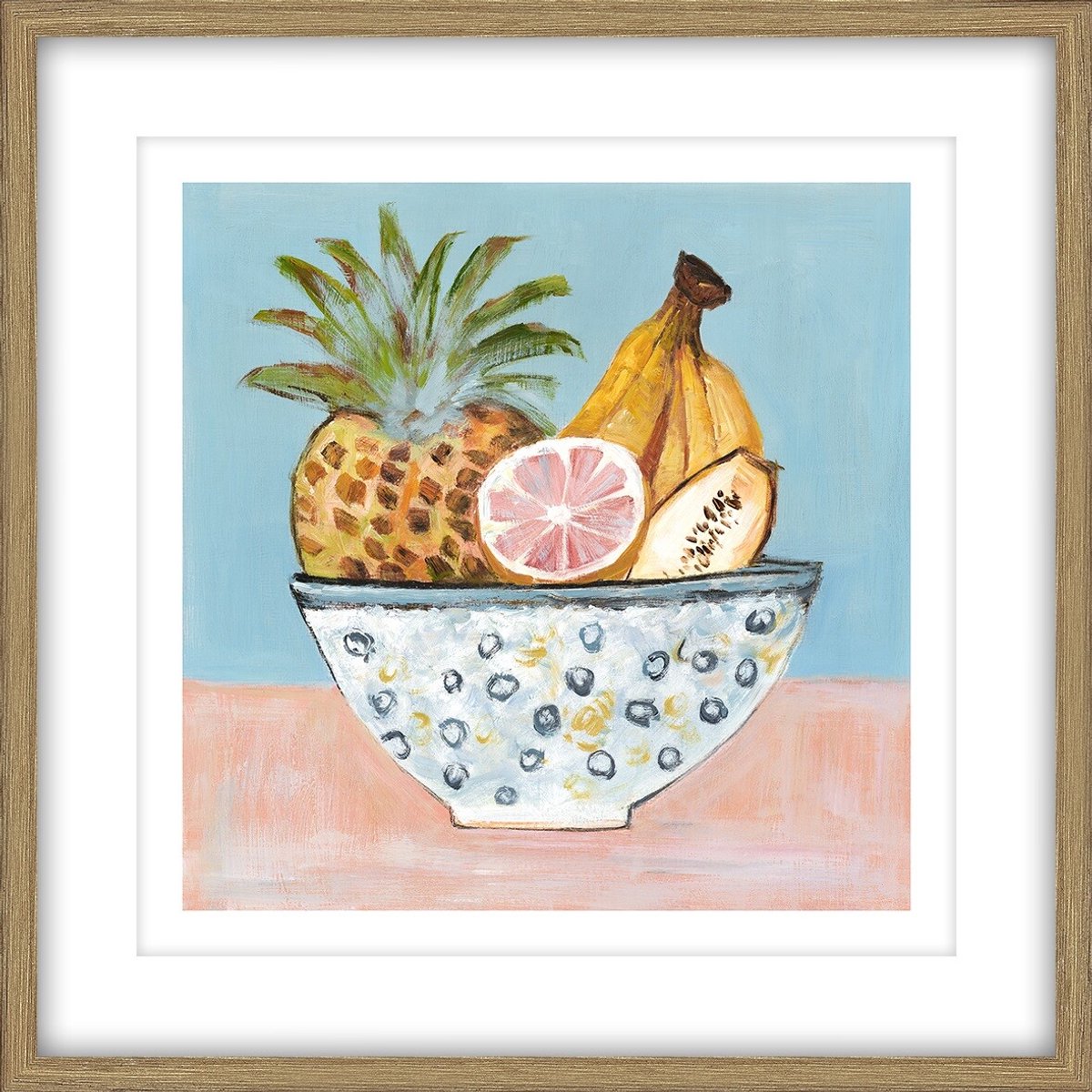 Schilderij met frame fruitschaal