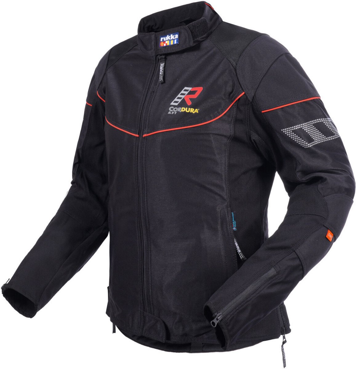 Rukka AirGobina 2.0 Dames Zwart Rood Textiele Motorjas - Jas
