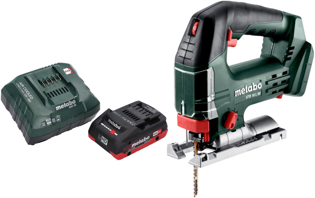 Metabo STB 18 L 90 accu-decoupeerzaag 18 V 90 mm + 1x LiHD accu 4,0 Ah + acculader