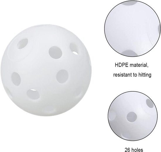 30 Stuks Golfballen met Ventilatiegaten voor Golftraining - Indoor en Outdoor Gebruik — afbeelding 3