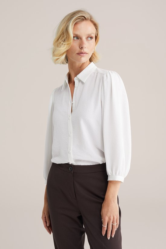 Mamalicious Zwangerschapsnachthemd met korte drukknoopsluiting, model 'Maternity' in offwhite