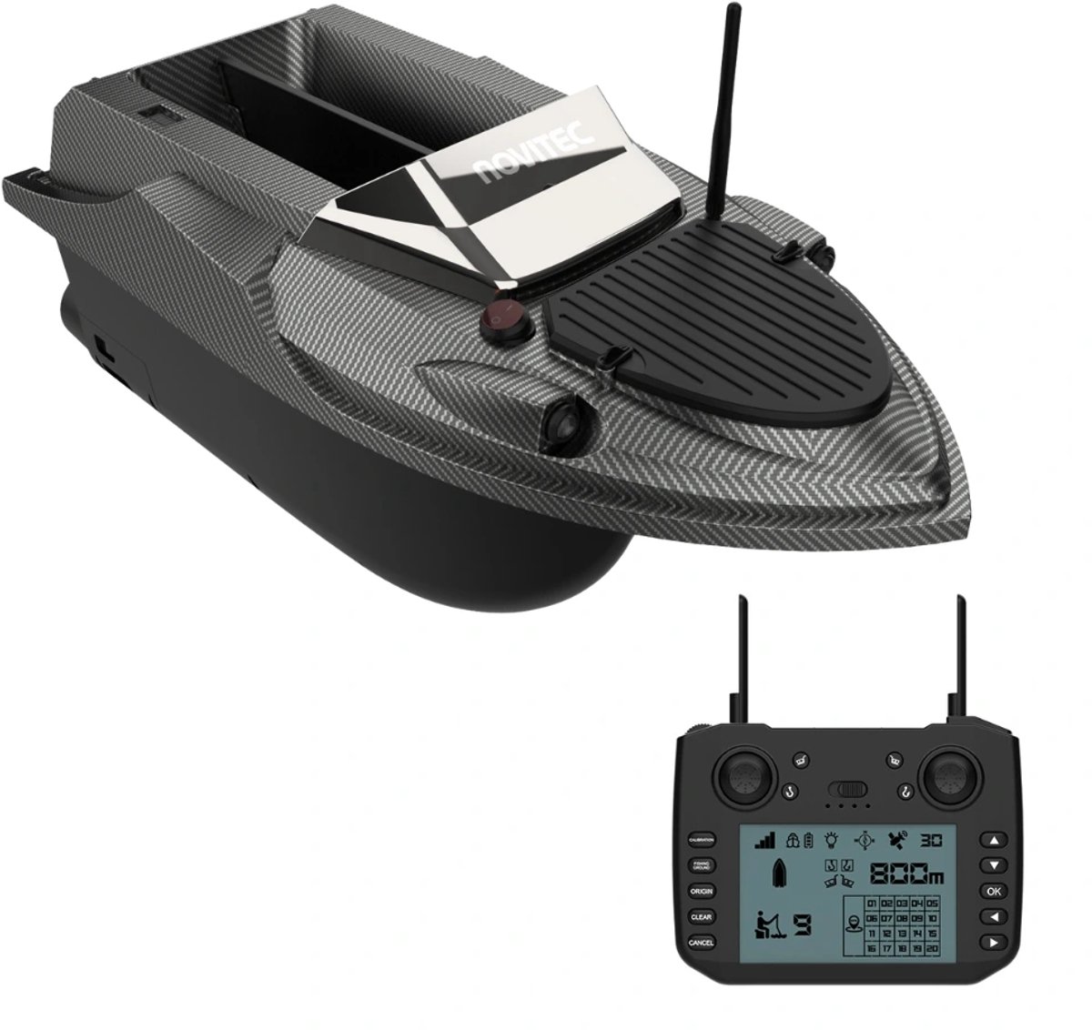 Novitec Submerge GPS Voerboot - Karpervissen - 800m bereik - 2 laadbakken - inclusief draagtas - 1 jaar garantie