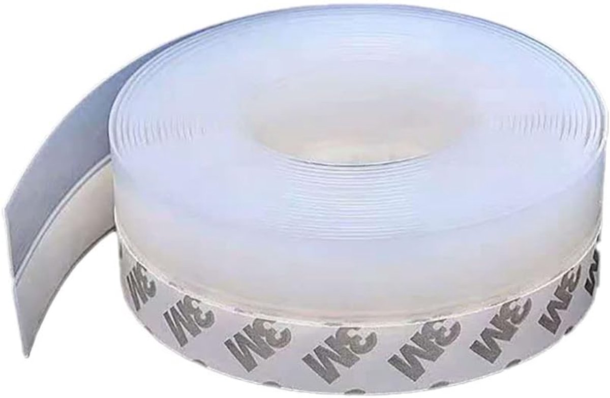 Siliconen afdichtingsstrip, 16,5 voet lang (5 m) transparante zelfklevende deur- en raamafdichtingen voor de meeste deuren en raamopeningen (breedte 25 mm)