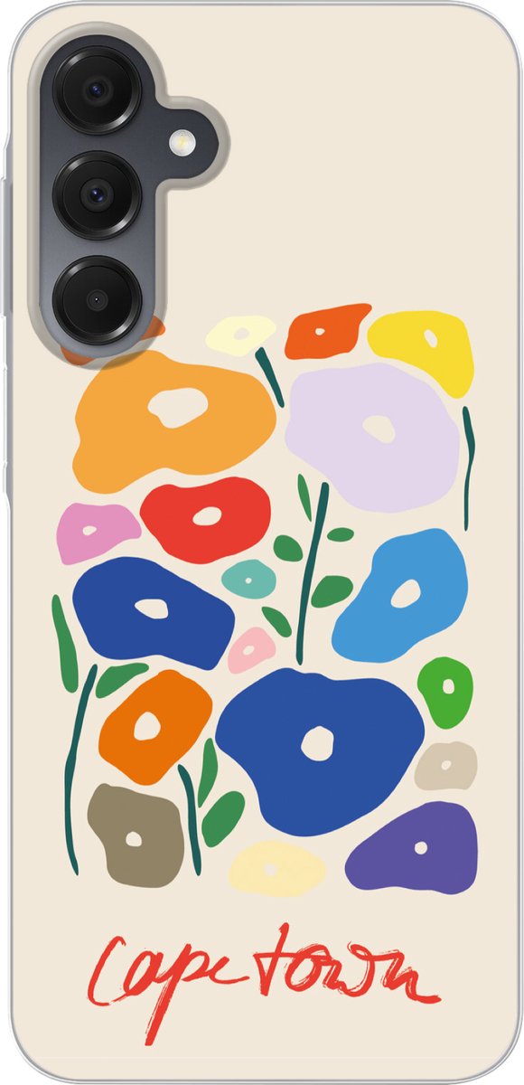 Telefoonhoesje Geschikt voor Samsung Galaxy A16 5G hoesje - Bloem - Abstract - Zuid Afrika - Siliconen Telefoonhoesje Telefoonhoesje