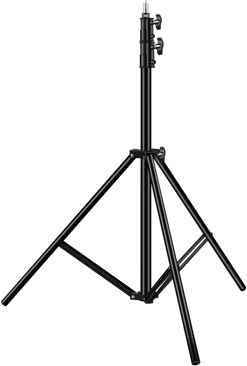 PULUZ 2,8 m hoge opvouwbare statiefbevestiging met 3 secties voor fotografie, video en achtergrondverlichting