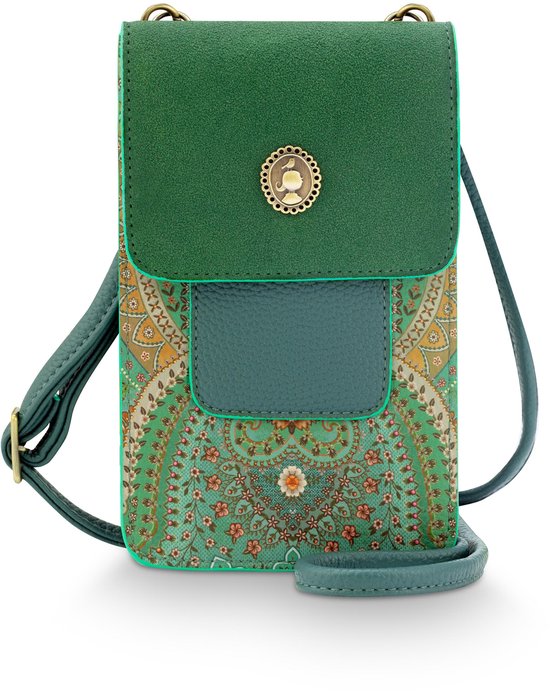 Pip Studio - Peggy Telefoontasje Dames - Tasje voor je Telefoon - Jabali - Groen - 11x1x18cm