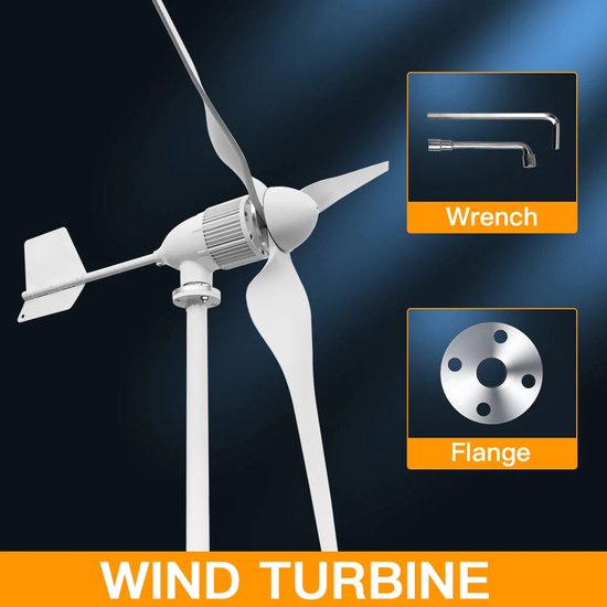 Foto: Windturbine horizontale turbine windgenerator duurzame energie 5000w aluminium behuizing 96v