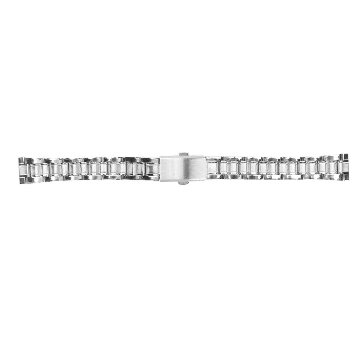 Metalen Armband Snel Sluiting RVS Horlogeband Heren Dames (zilver)