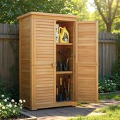 Bealife CC30 Gereedschapskamer - Twee verwijderbare planken - Vier opslagopties - Waterdicht blad voor binnen- en buitengebruik - 76x42x160 cm - Naturel