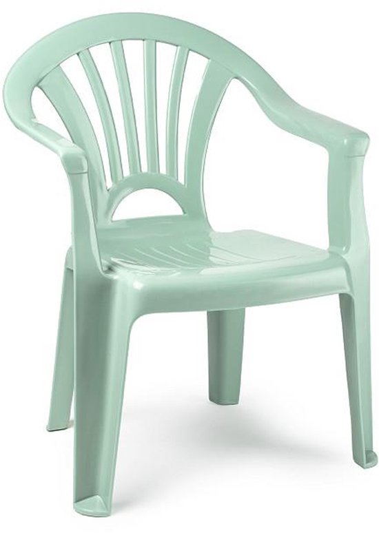 Plasticforte Tuinstoelen en tafel set voor kinderen - kunststof - mintgroen - met 4x stoelen - buiten/binnen van Plasticforte — afbeelding 2