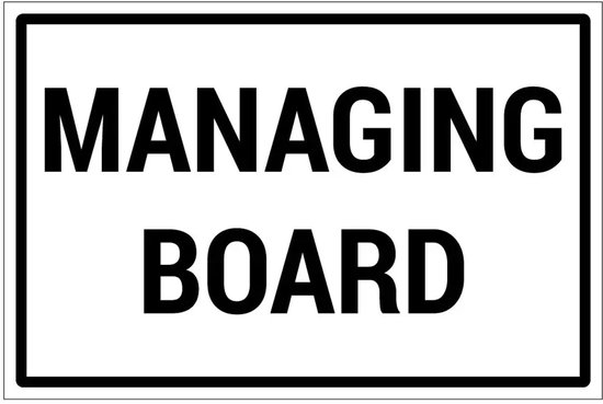 Managing board sticker - 18 x 12 cm | bol