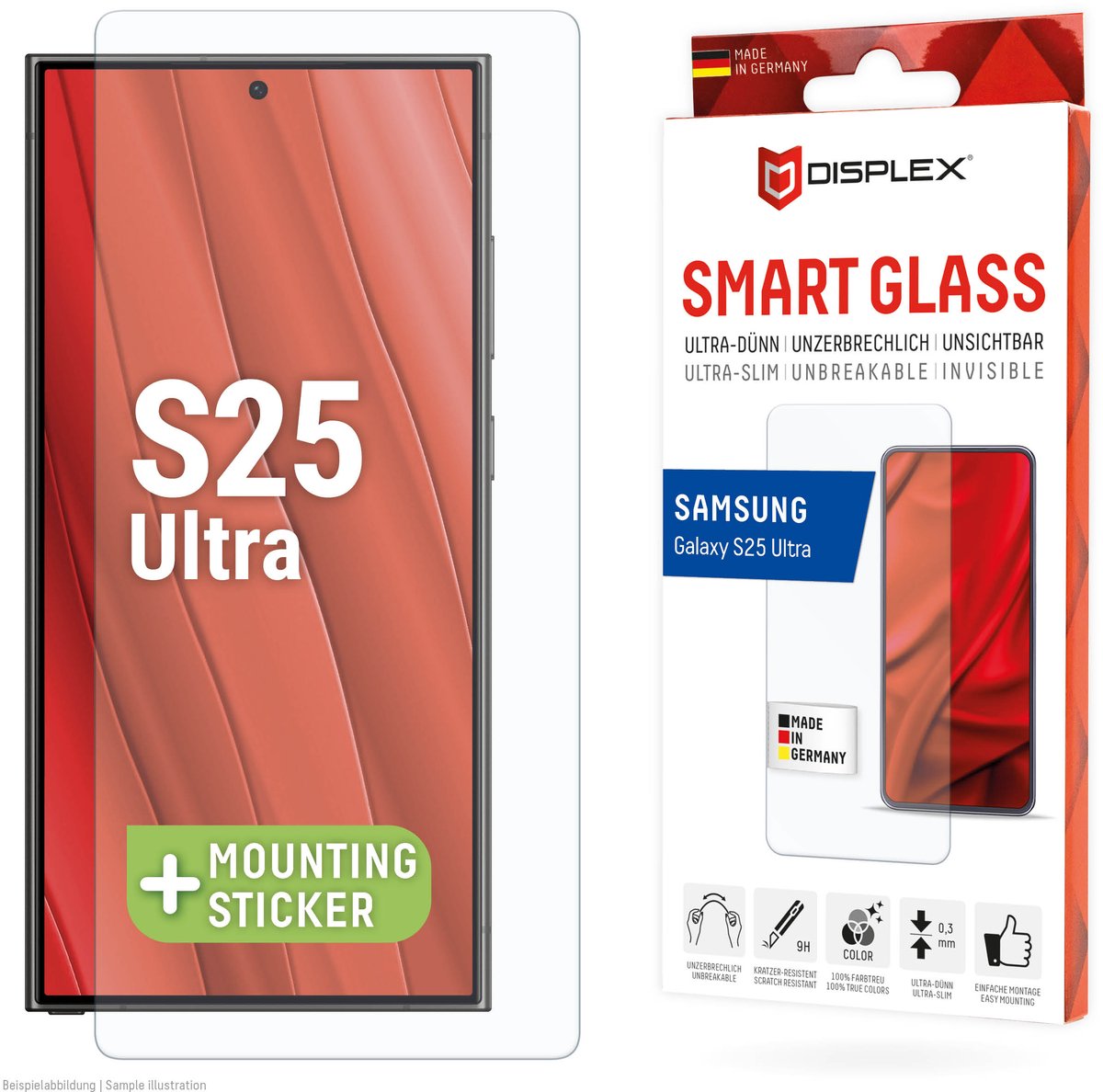 Displex 02078 scherm- & rugbeschermer voor mobiele telefoons Slimme glazen schermbeschermer Samsung 1 stuk(s)