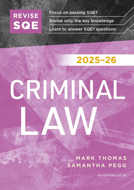 Revise SQE Criminal Law 2025/26 - cover
