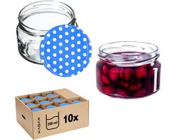 Denia Weckpotten 250ml 10st 82mm + Deksel 