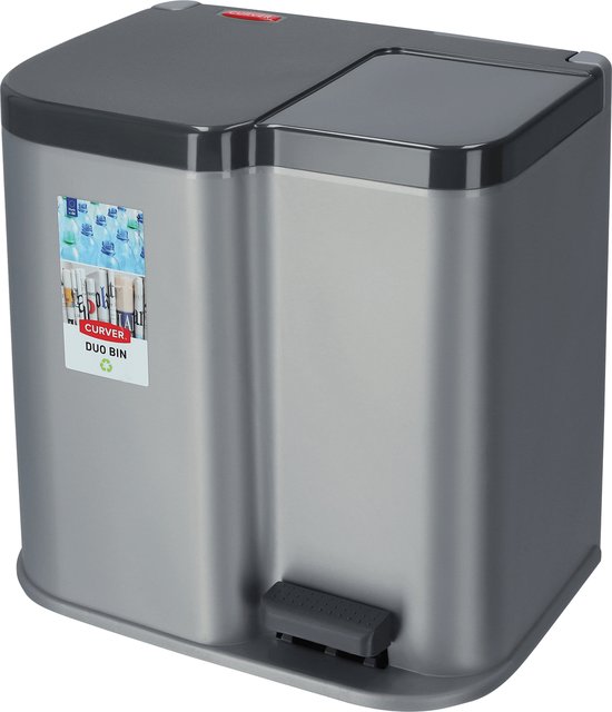 Curver Duo Pedaalemmer Prullenbak - 14 l + 7 l - Incl. Binnenemmer
