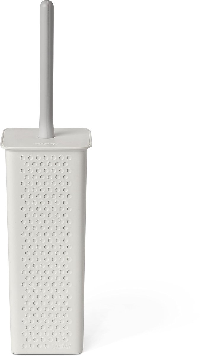 TATAY Toiletborstel | BPA-vrij gerecycled plastic | Compact en functioneel | Toiletborstel 9,5 x 9,5 x 39,5 cm - Bohol Collectie - Wit